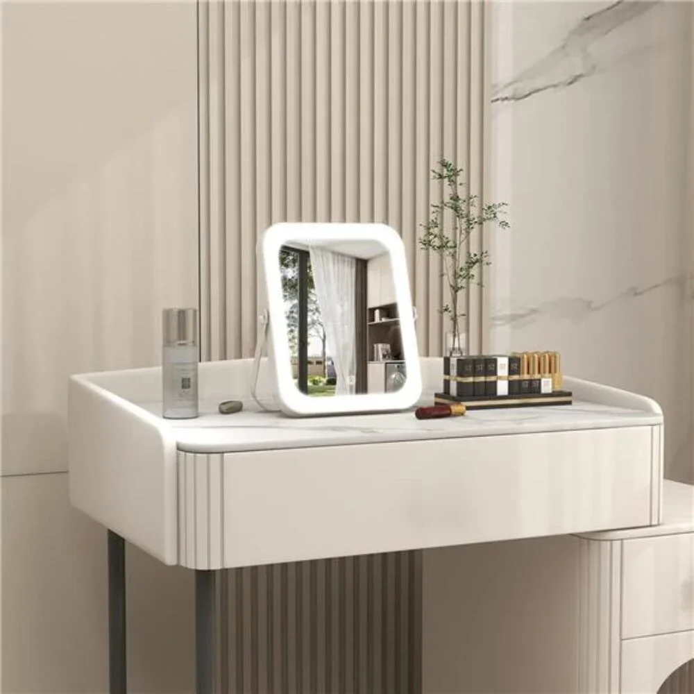 8x10 Inch Lighted Vanity Mirror, 3-Color Dimmable LED Lighting & Touch Control